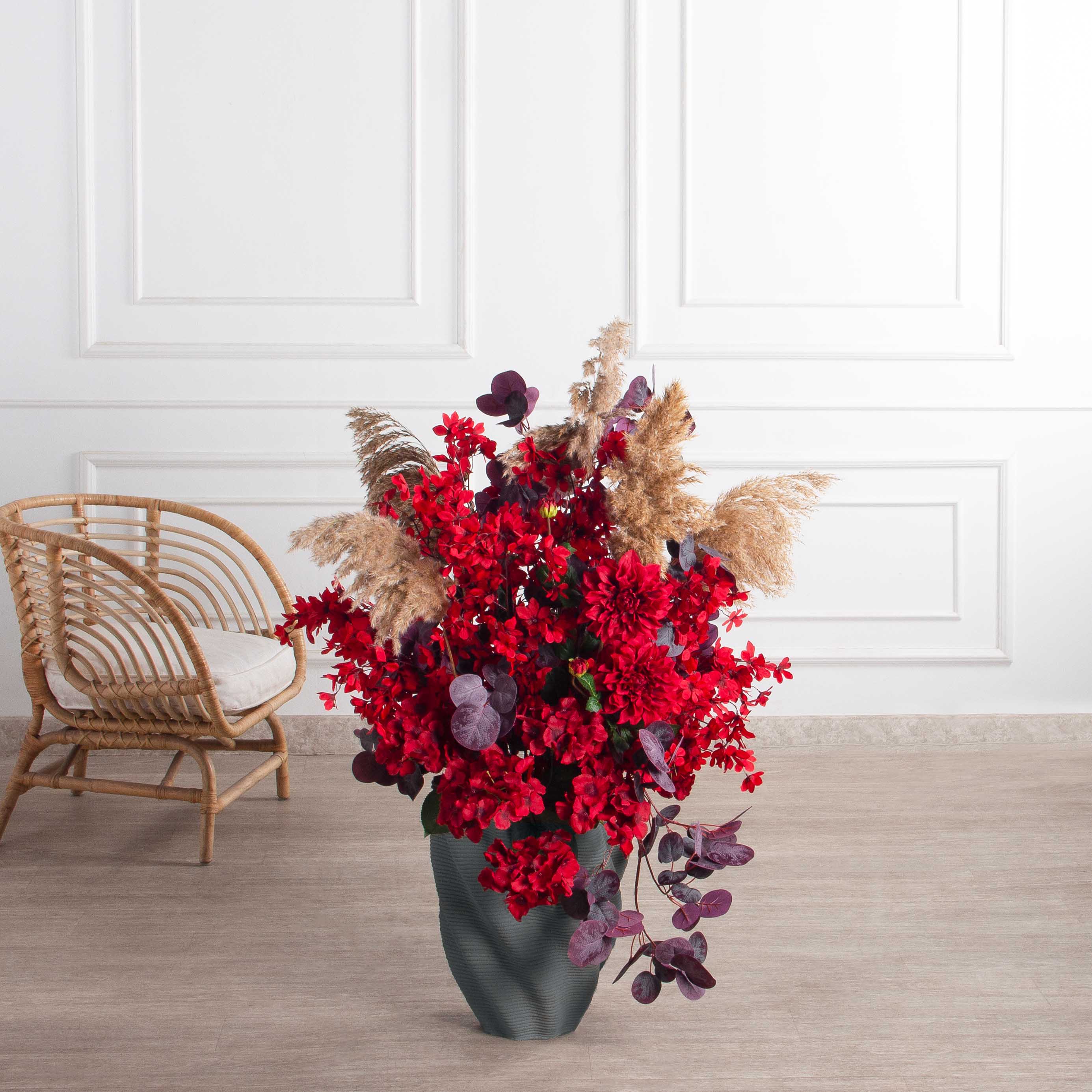 К549(Пр)(F) Композиция искусственная на основании, красно-бордовая_2