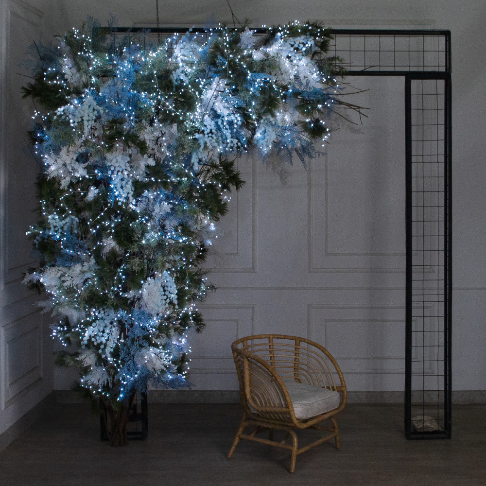 ДЛ187/СВ03х(Пр)(Fix)(F)Декор вход.группы h290см н/прутьях, прист.с гирляндой 