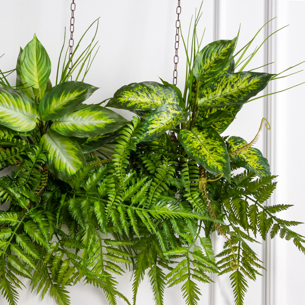 Л125(F) Лиана искусственная Зелень микс с калатеей L100см_1