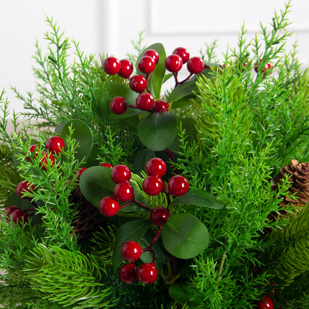 КНг57-6(з)(F) Композиция НГ искусственная с ягодами на основании d15 h10см_4