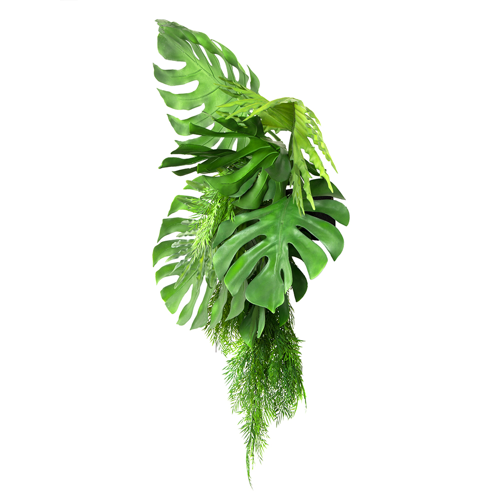 БК 33 Композиция с монстерой и филодендроном на блоке 15*h10_2