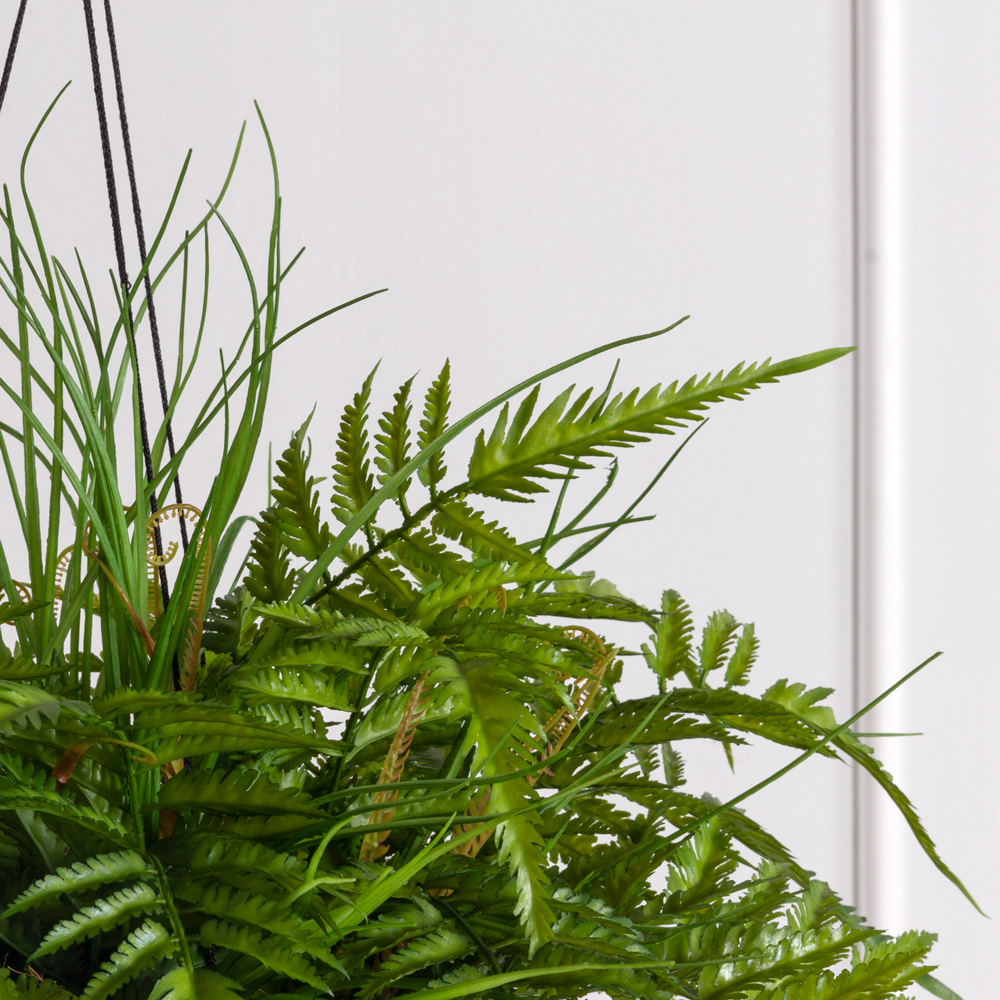 ККВ01(F) Папоротник искусственный с травой в коковите_1