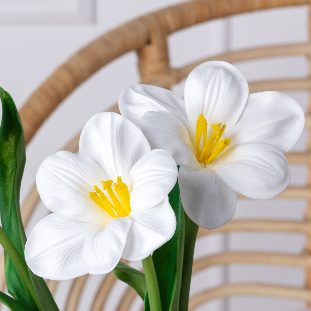 7141А/0443-02/23Р Тюльпан распустившийся искусственный d8см, h50см, белый_2