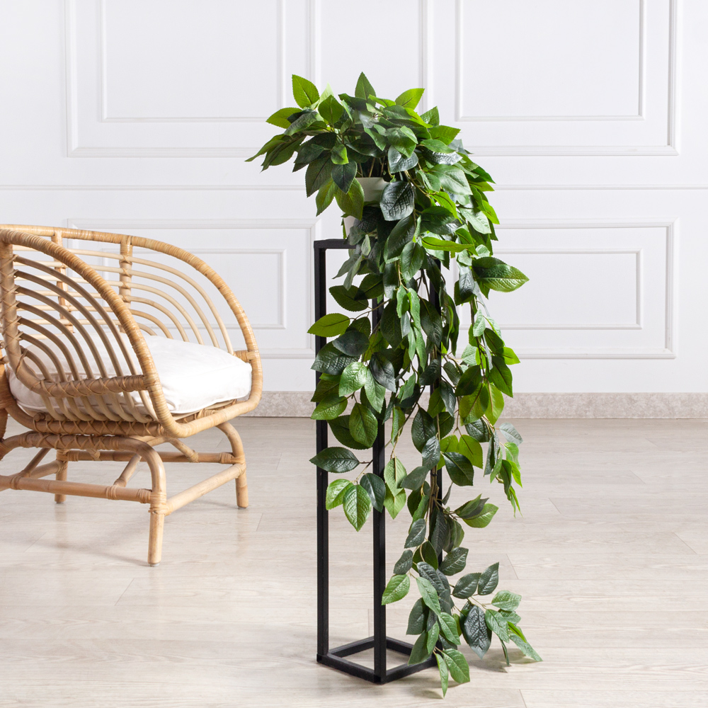 ЦС169(з)(F) Куст искусственный ампельный в кашпо d11см, свес 100см_1