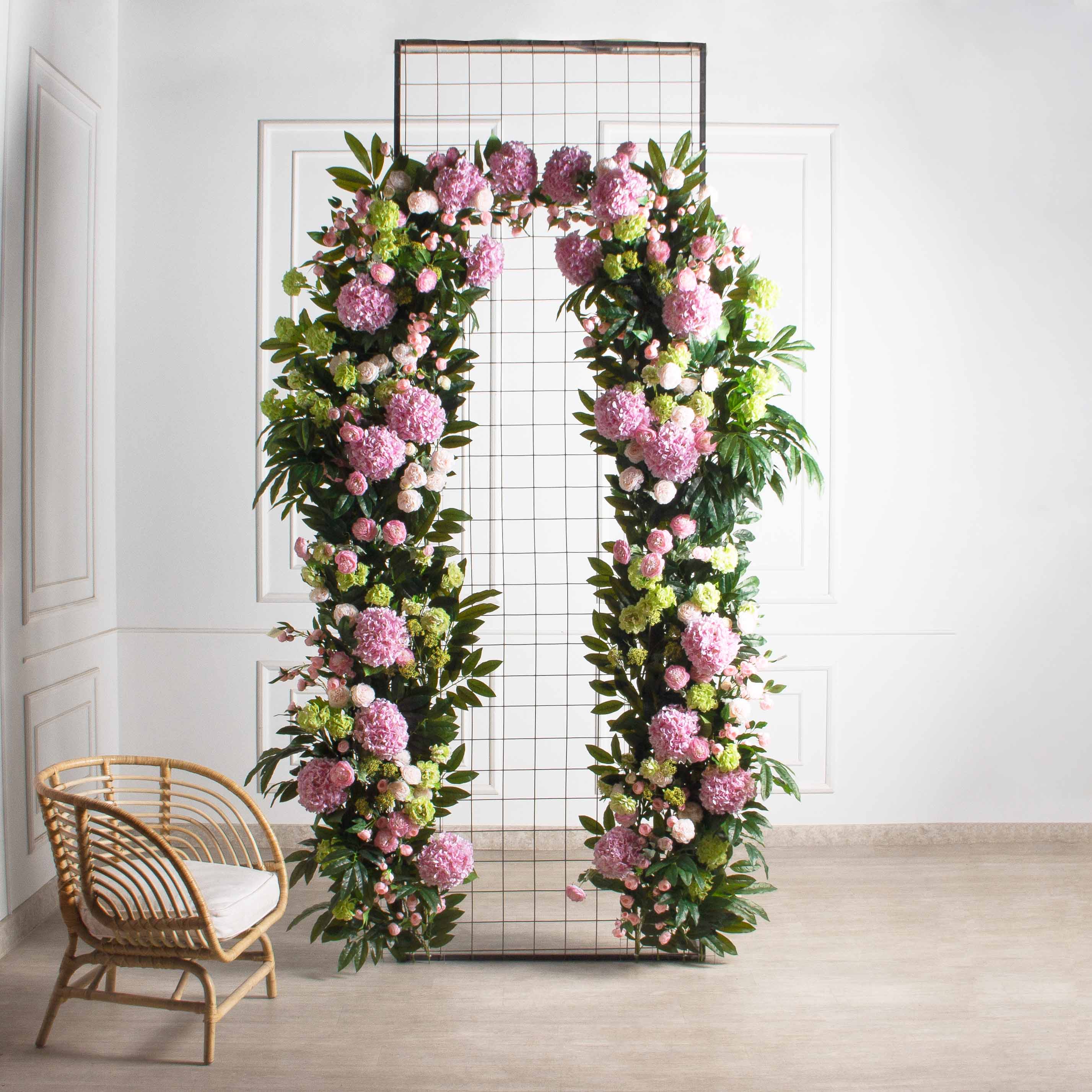 ДЛ162(з)(F) Декор входной группы цветочный h260см (шир 40-60см)_3