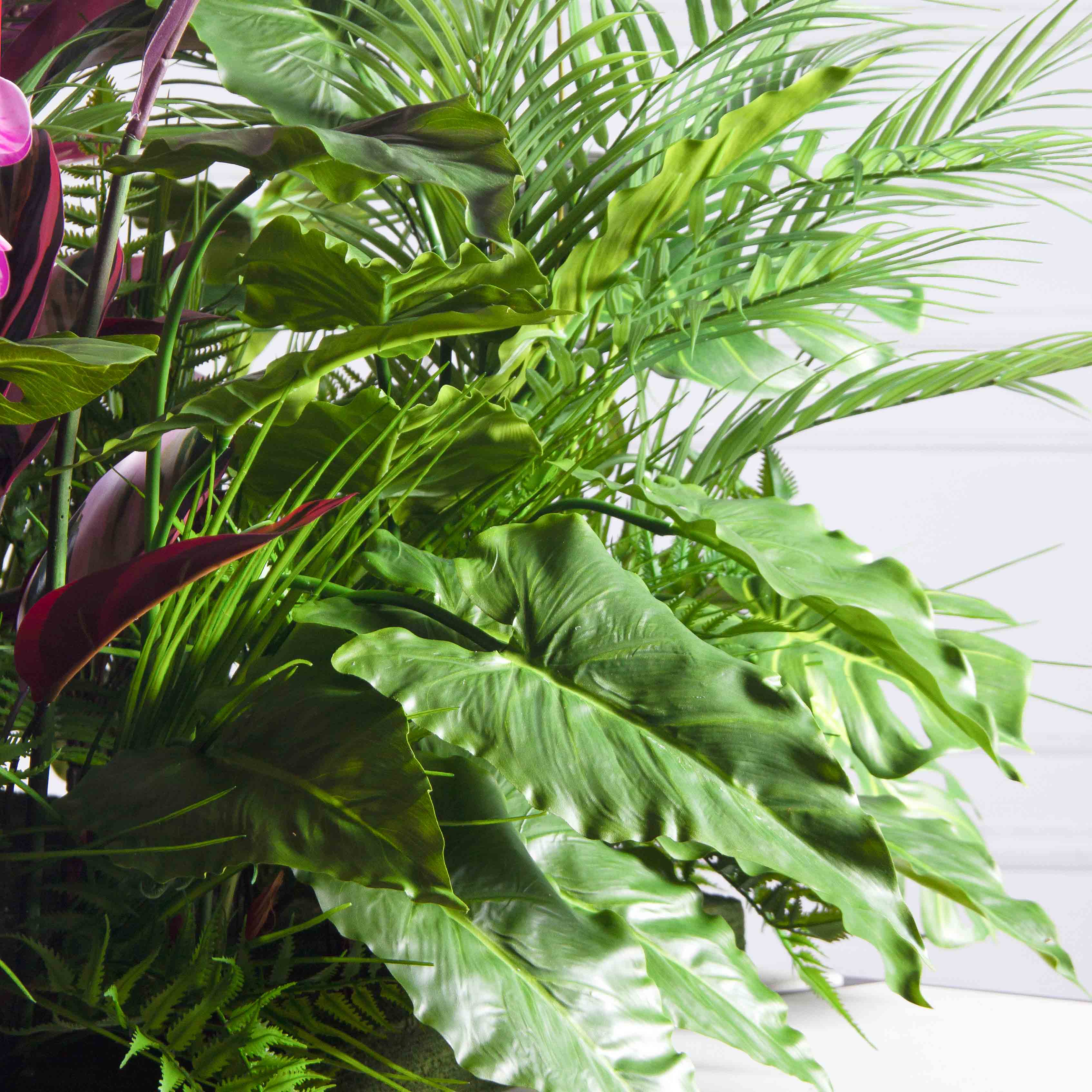 К515/1-1(з)(Пр)(F) Композиция искусственная с калатеей и пальмой на основании_6