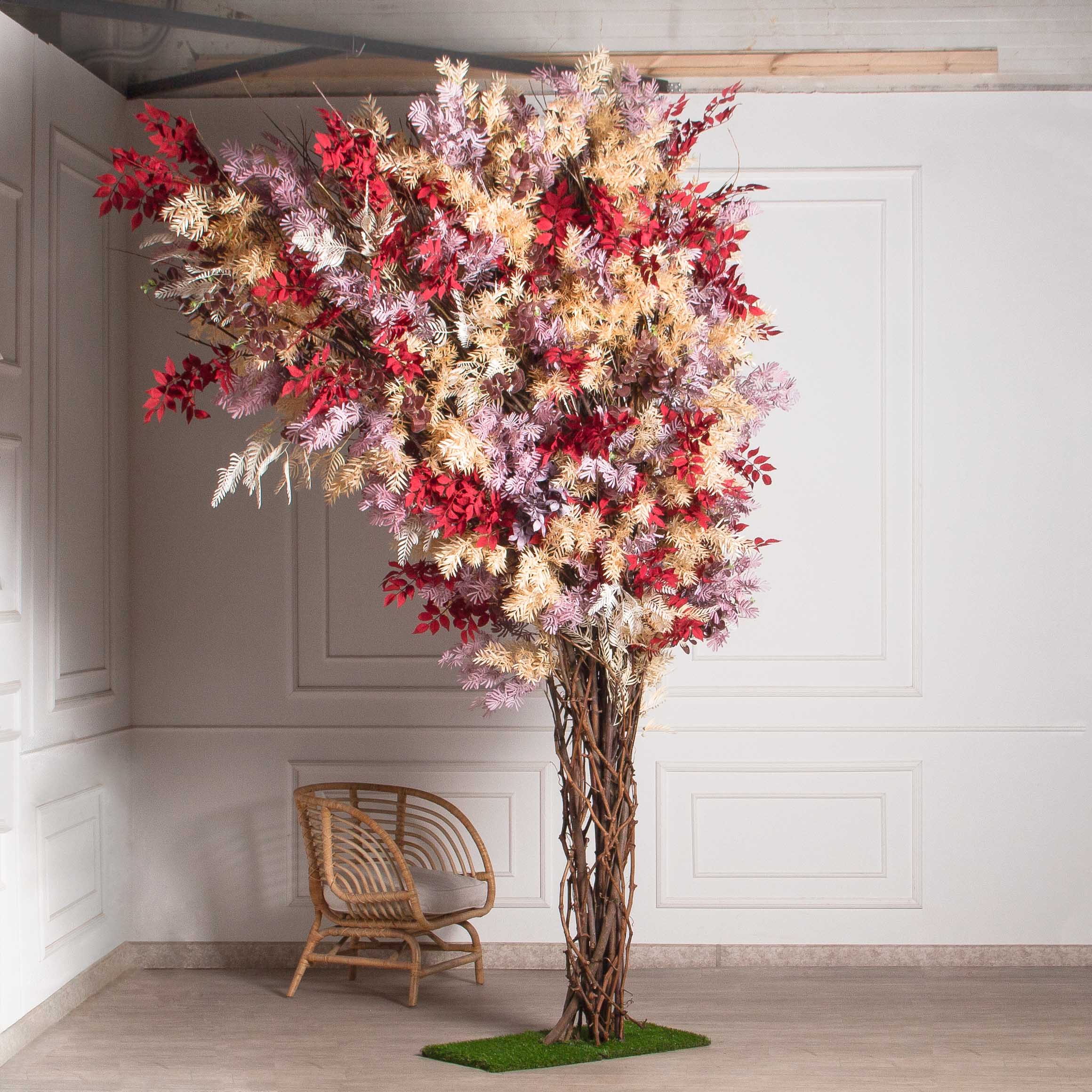 300/РН/601/505/507(з)(Пр)(F) Дерево искусственное h300см, d150см, бордовое_7