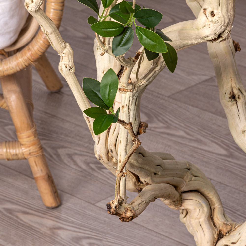 БЛ110/Д3/516 Бонсай искусственный Фикус Микрокарпа h110см в интерьерном кашпо_3