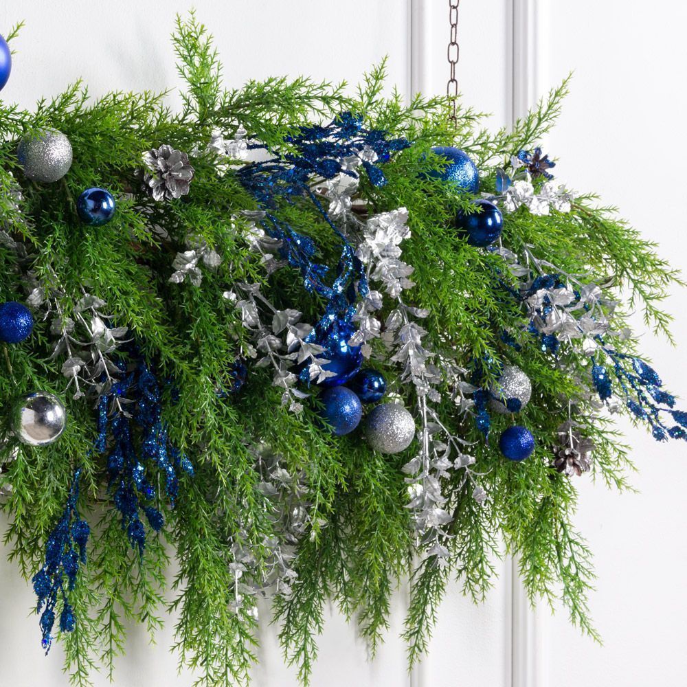 Л96-4(Пр)(F) Лиана искусственная НГ L100см, серебристо-синяя_1