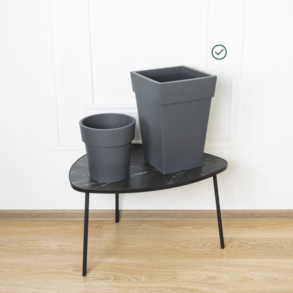 707/К2702/М3179(Fix) Кашпо Тубус d30см, h44см, 14л, графит_2