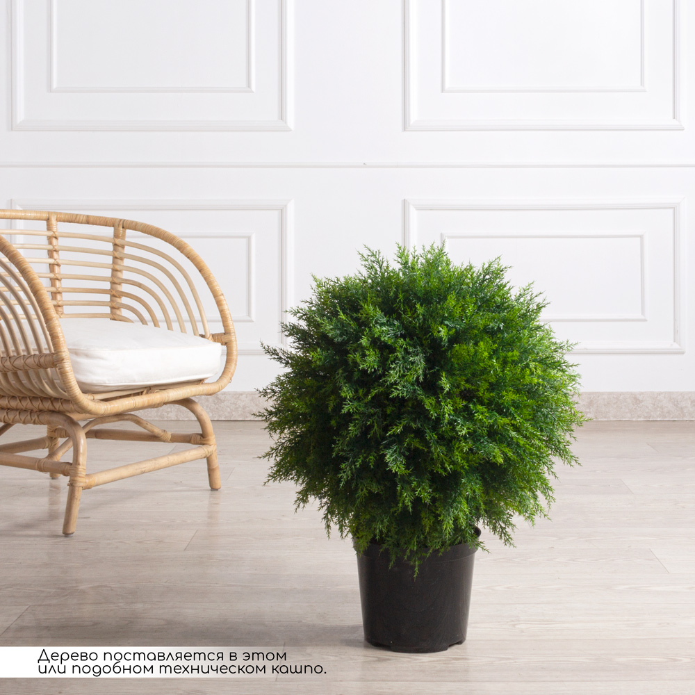 050/Ш/467(F) Туя искусственная шар Платинум д/улицы h65см, d50см_10