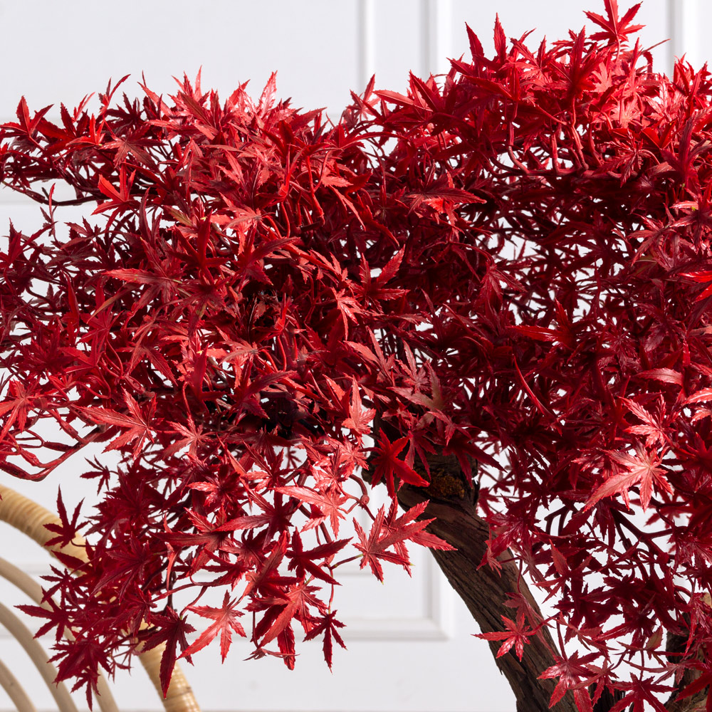 БЛ060/ОС/606-1(Пр) Клен искусственный веерный, мелкий h60см в интерьерном кашпо