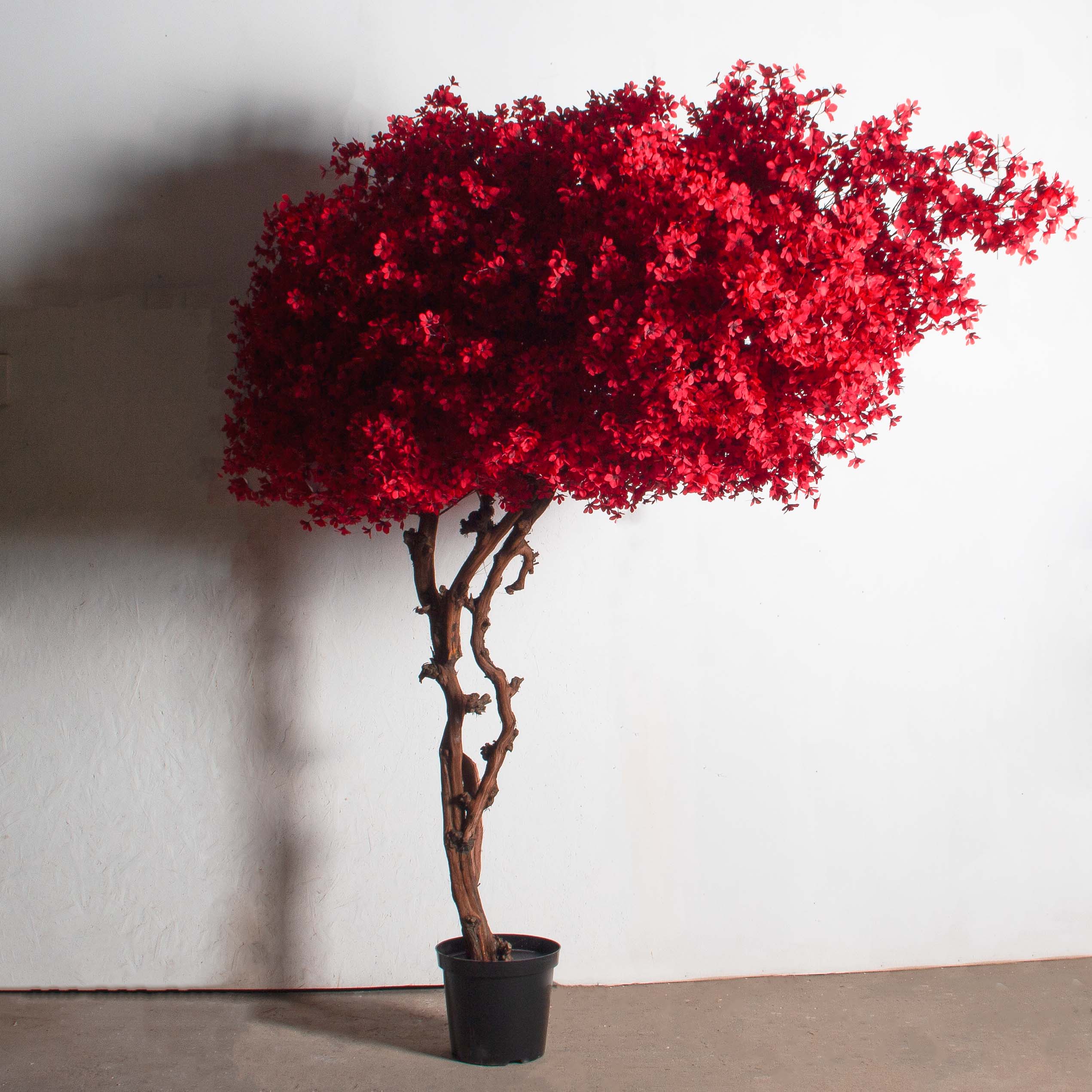 270/ОС/632(з)(УУ)(F) Дерево искусственное цветущее h270см, d230см, красное_3