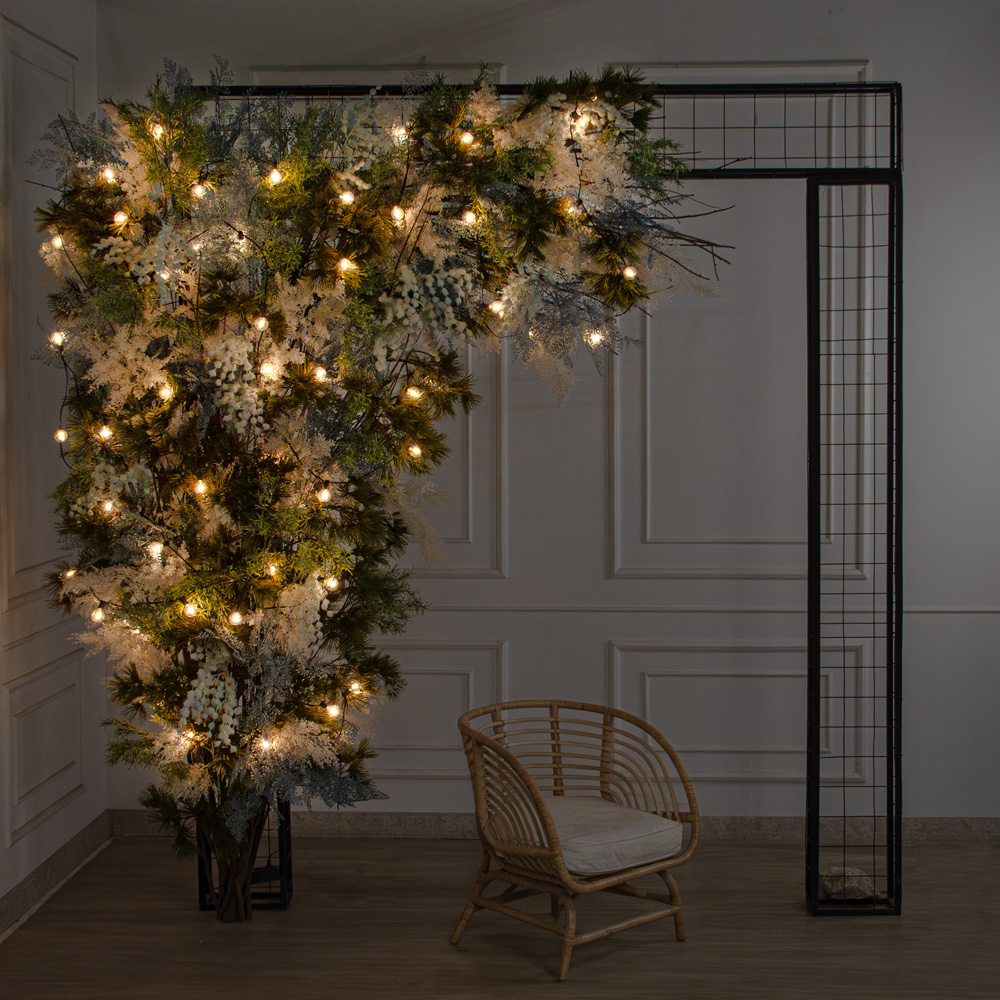 ДЛ187/СВ04(Пр)(Fix)(F)Декор вход.группы h290см н/прутьях, прист.с ретро-гирляндой,бело-синий_4