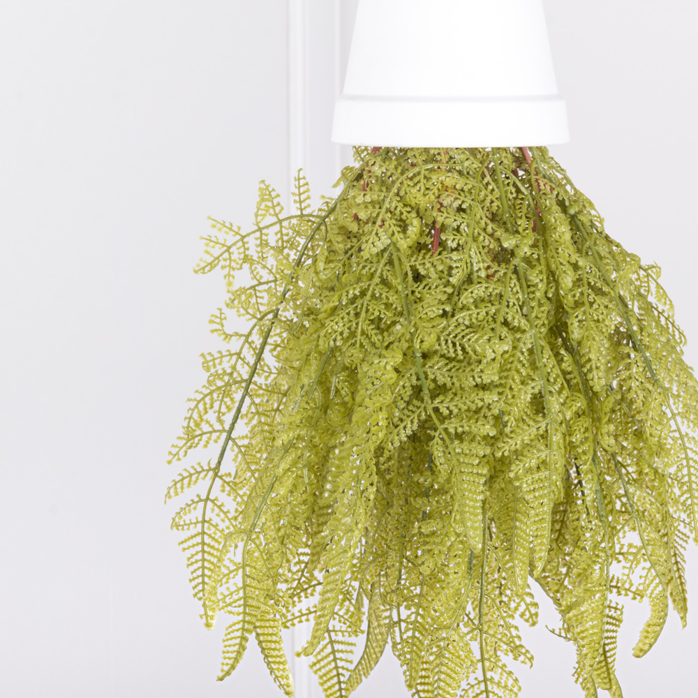 СП08-1 Sky Planter Даваллия(папоротник) h28см(силикон)  в кашпо d11см_4