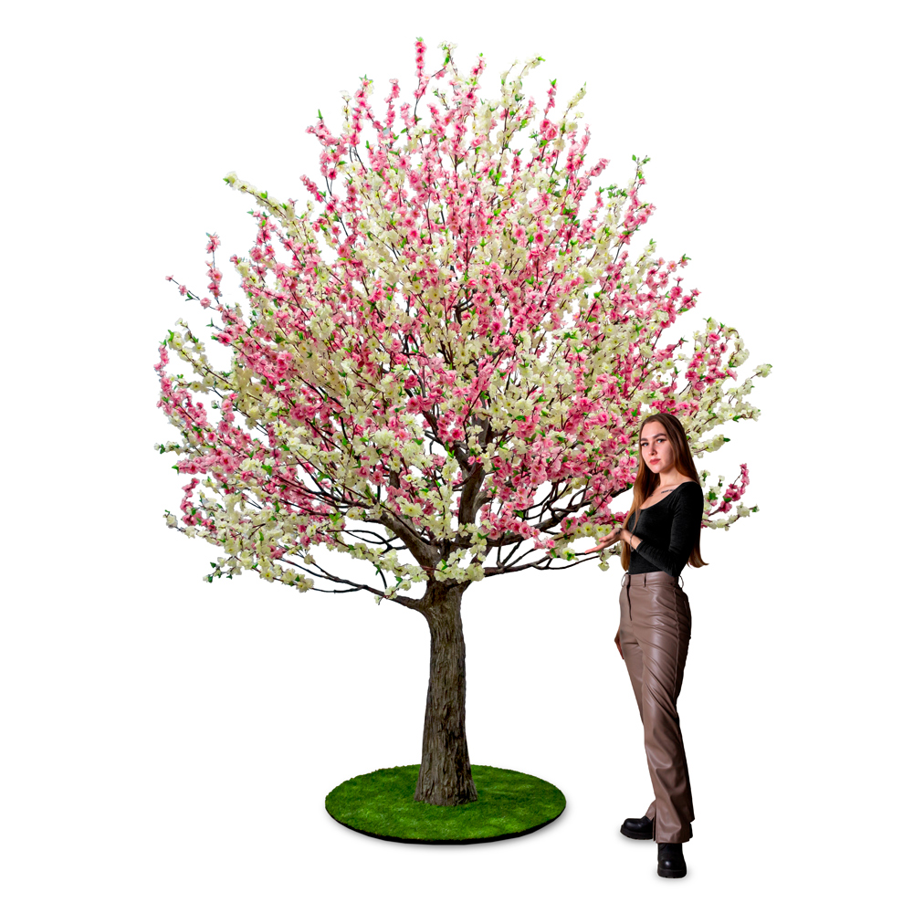 300разб/225-2(з) Сакура искусственная разборная h300см, бело-розовая_4