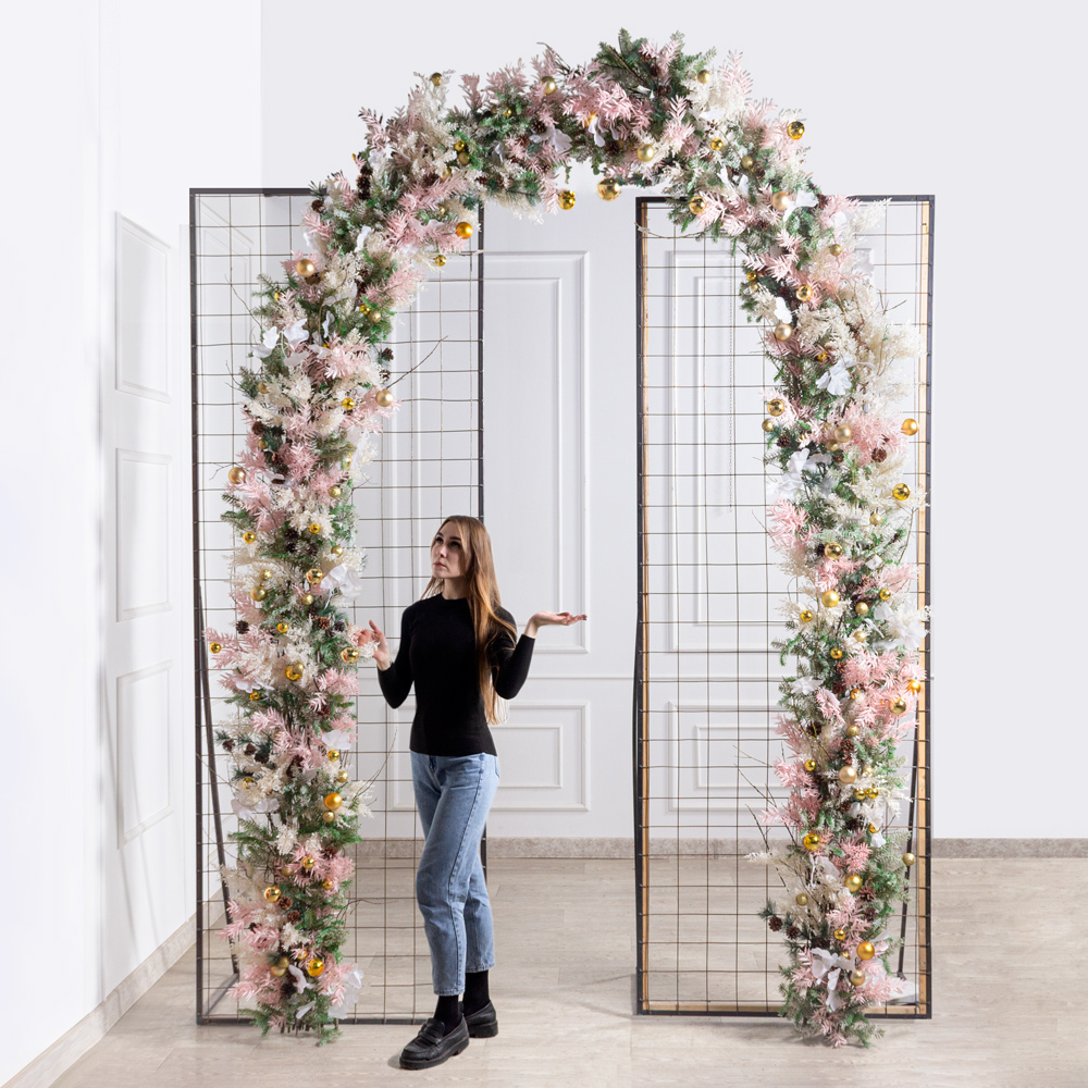 Л95-2(з)(F) Лиана искусственная НГ с еловыми ветками L100см ширина 30см_3