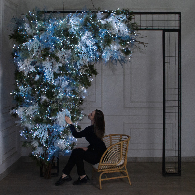 ДЛ187/СВ03х(Пр)(Fix)(F)Декор вход.группы h290см н/прутьях, прист.с гирляндой 