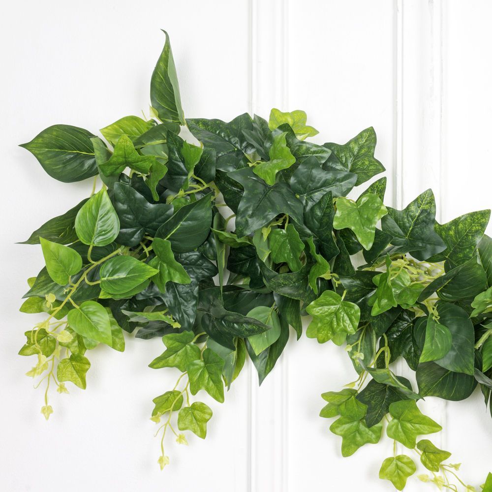 Л79 Лиана искусственная с хедерой и сциндапсусом L100см_1