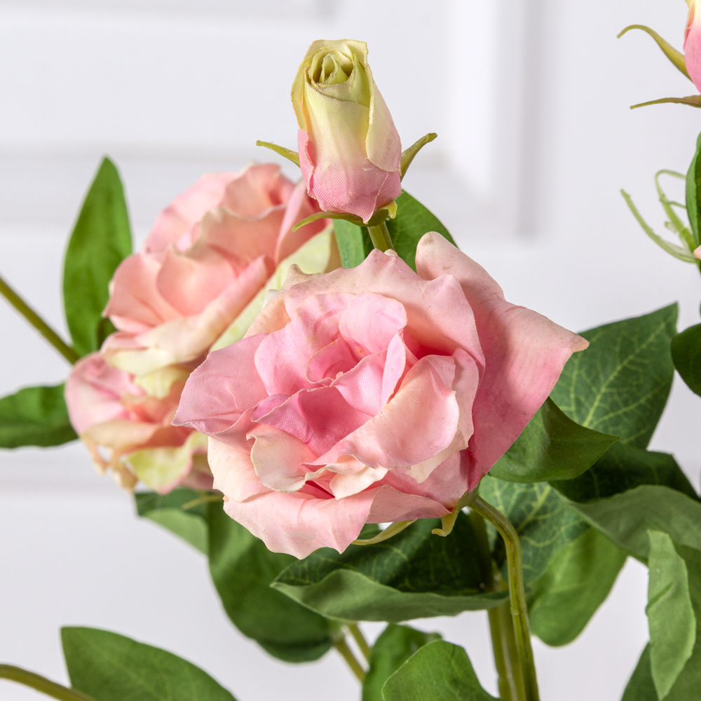 7141А/9120-20/1Р Лизиантус искусственный 2 головы, 1 бутон(латекс) h72см, розовый_2