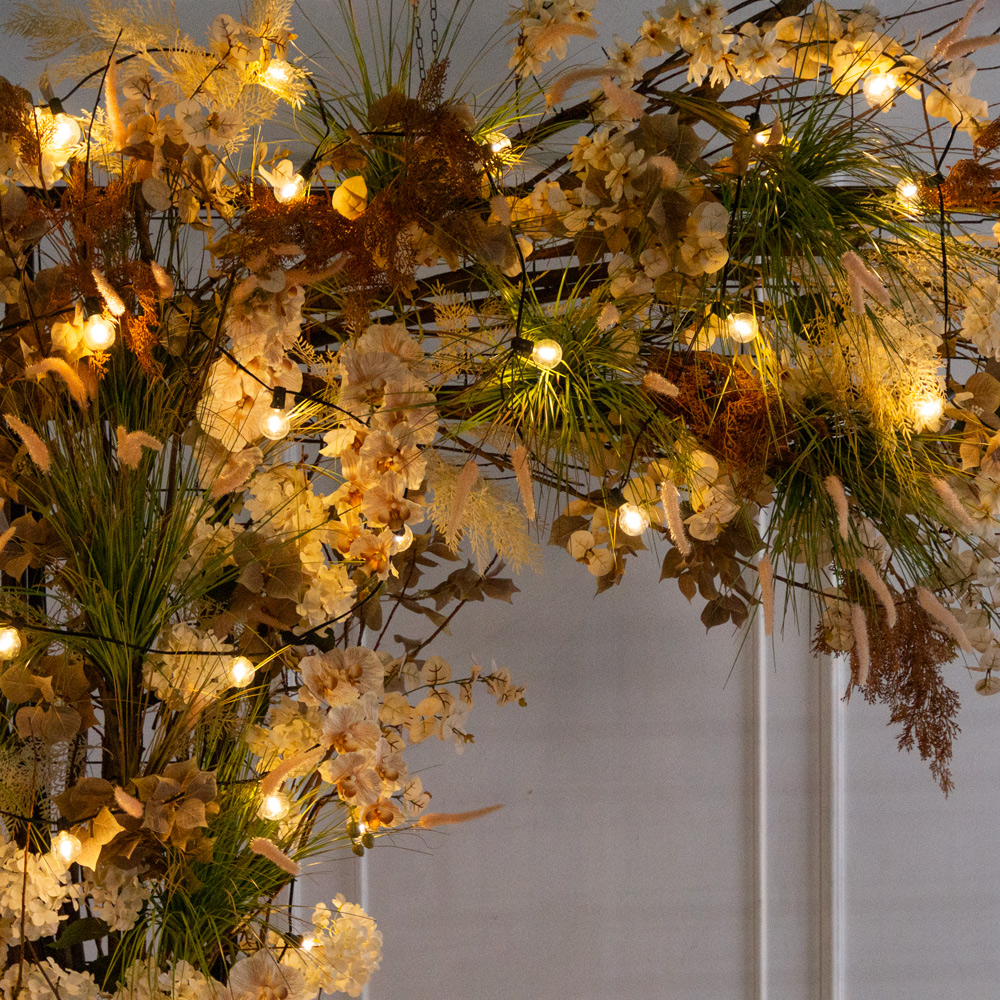 ДЛ176/СВ04(Пр)(Fix)(F)Декор вход. группы h300см н/прутьях,пристен. c ретро-гирляндой,бежевый_7