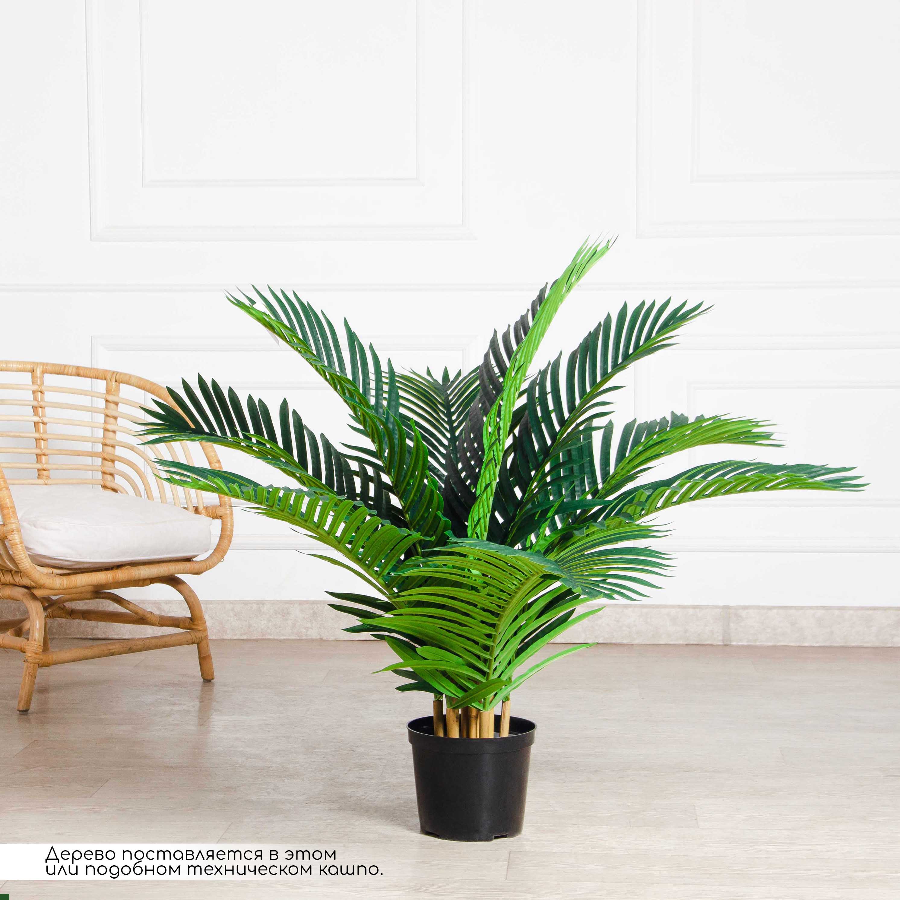 ПК100/К/49-1(з)(Пр)(FixK) Пальма искусственная кустовая h100см (латекс)_2