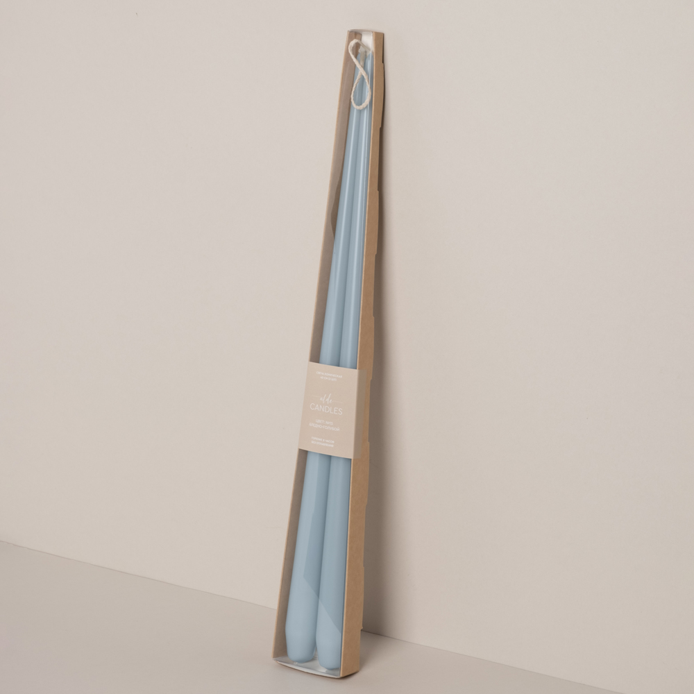СК42-15(Fix)(f) Свеча коническая 42см Оттенок №15 (бледно-голубой) 2шт/уп_1