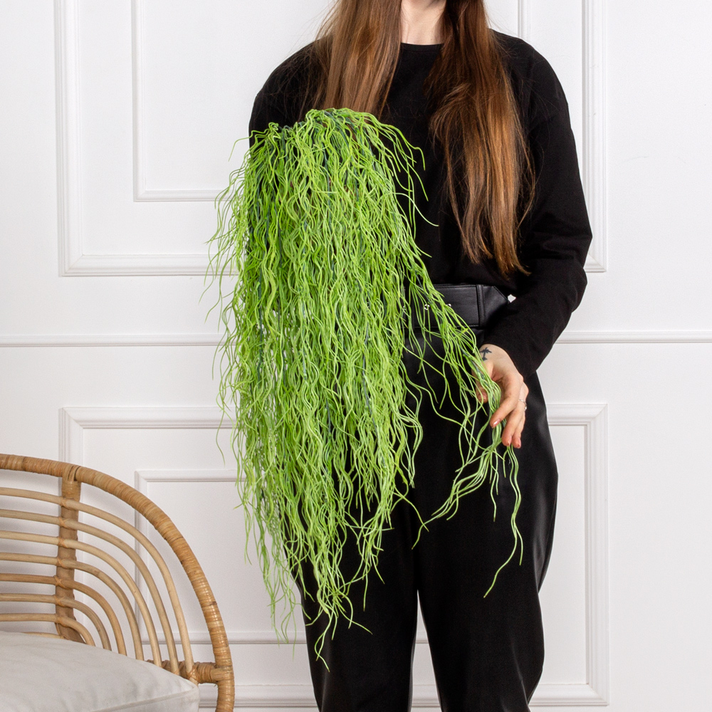 КЗ/50(з) Композиция искусственная Трава ампельная(патина) в кашпо d11см_3