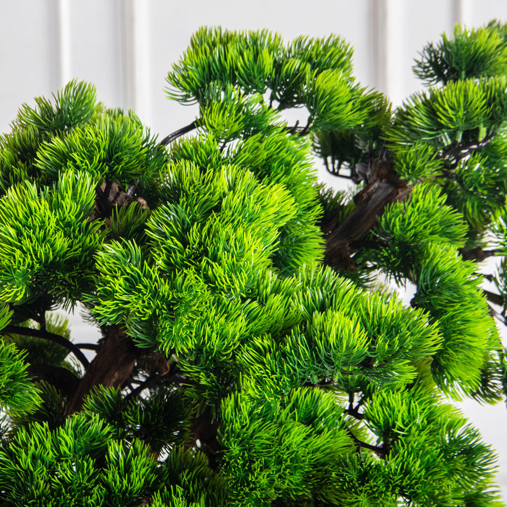 БС150/ОС/30-8(з)(Пр)(F) Бонсай искусственный Сосна h150см в деревянном ящике 25х25х12см_3