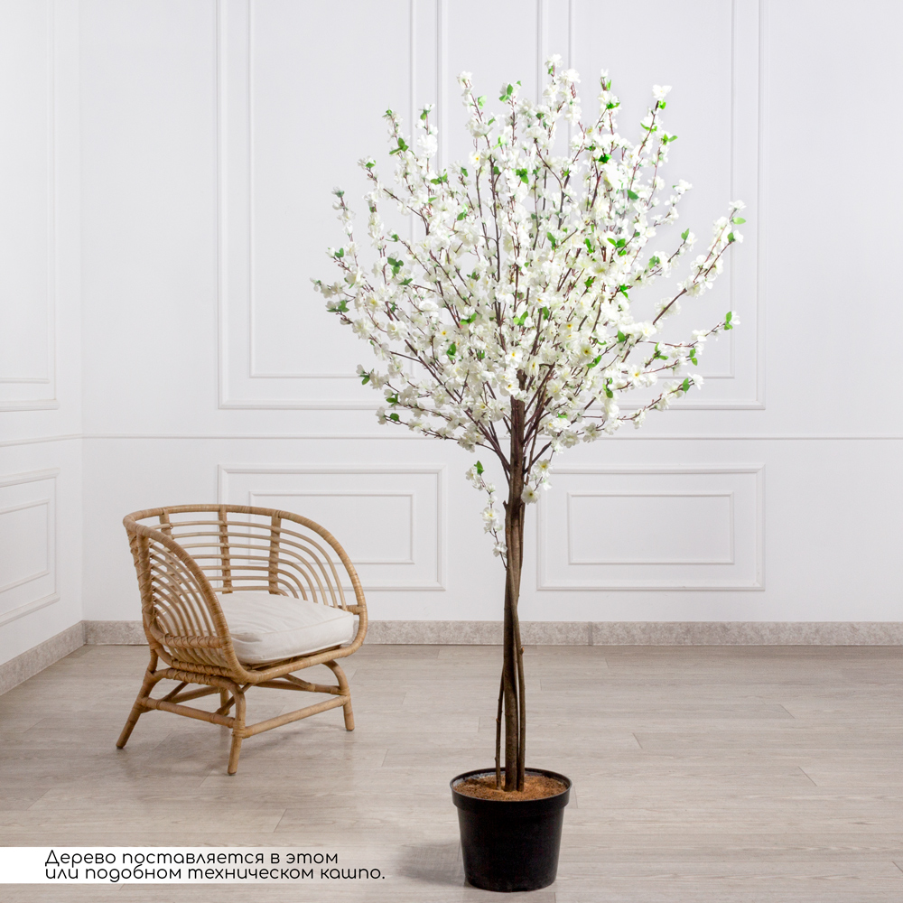 180/46М-1(F) Сакура искусственная h180см, белая_1