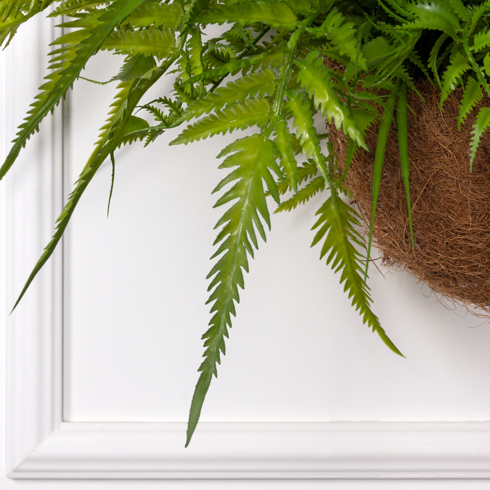 ККВ01-2(з) Коковита с большим искусственным папоротником и циртомиумом на цепях_7