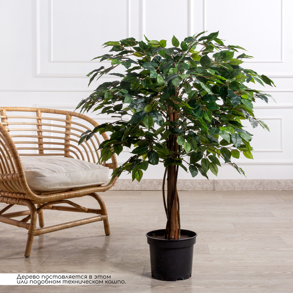 100/РН/34(з)(Пр)(F) Фикус искусственный h100см в кашпо_1