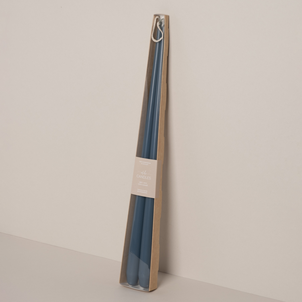 СК42-13(Fix)(F) Свеча коническая 42см Оттенок №13 (серо-синий) 2шт/уп_1