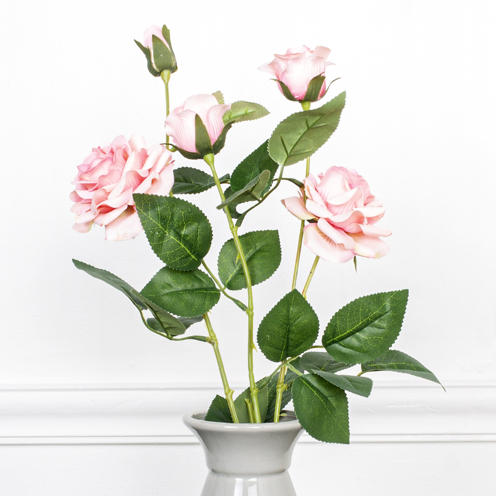 7141/9120-19/1Р Роза искусственная ветка 2 головы d9см, 3 бутона, h80см, розов._1