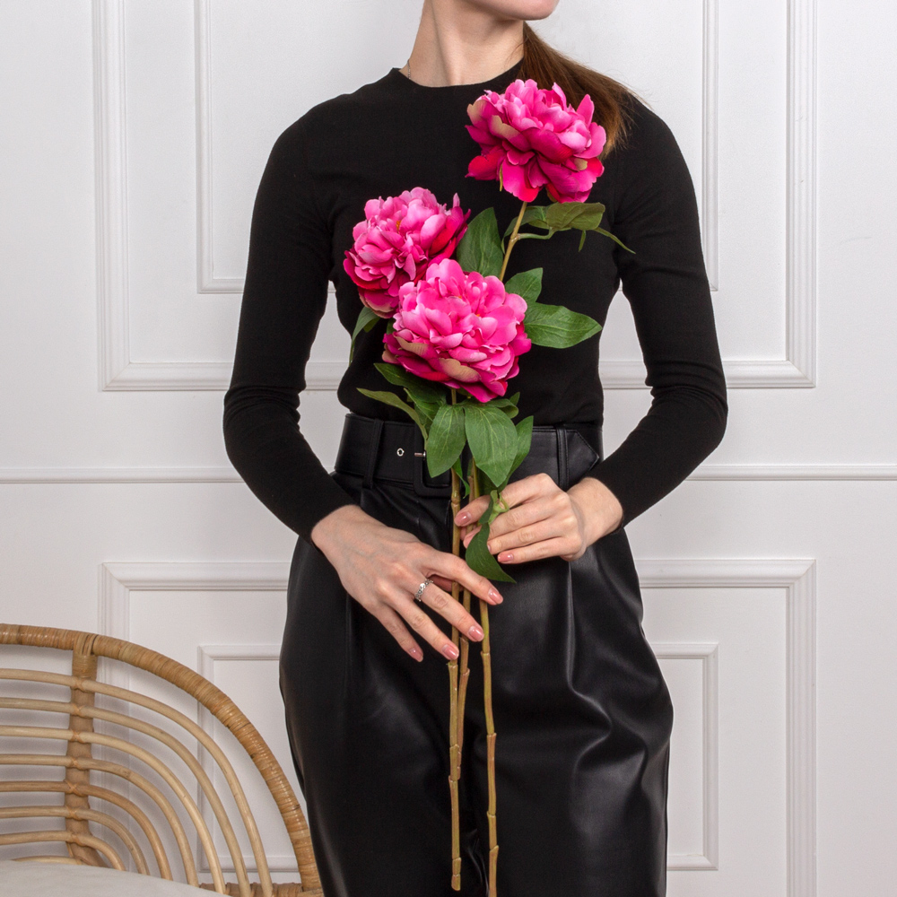 7141А/9120-22/15Р Пион искусственный 1 голова d13см, h64см, цикламен_3