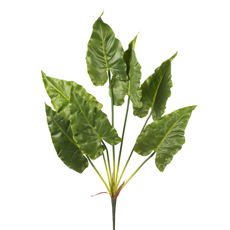 7143/0033-7 Куст каладиума искусственный,  h 80 см (63+17) (7л.)