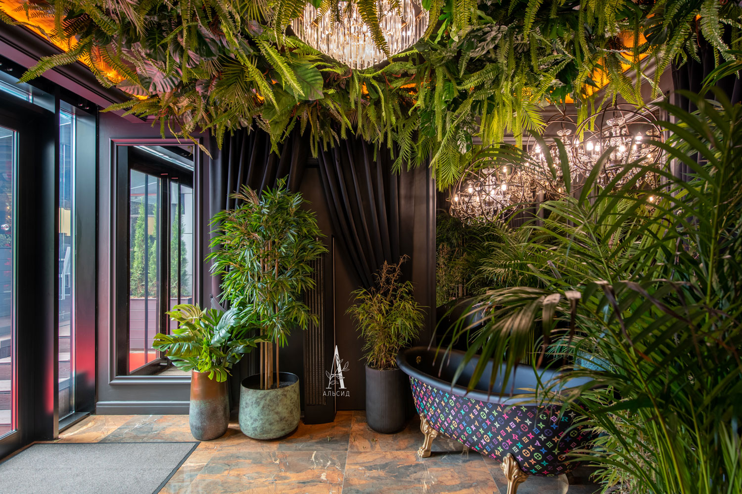 180/75/1-1(з)(F) Бамбук искусственный 8 стволов, h180см (латекс)_8