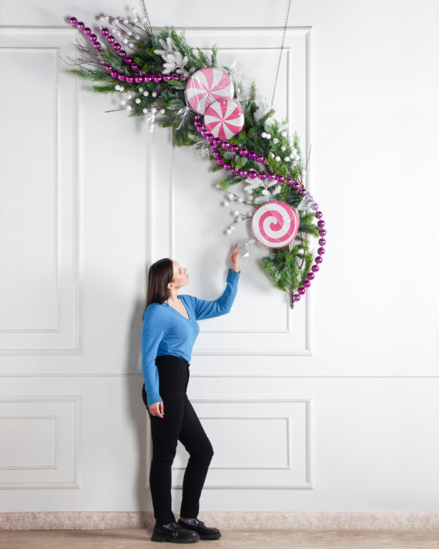 ДЛ196(Пр)(Fix)(F) Декор вход.группы h220 н/прутьях с леденцами, пристенная_1