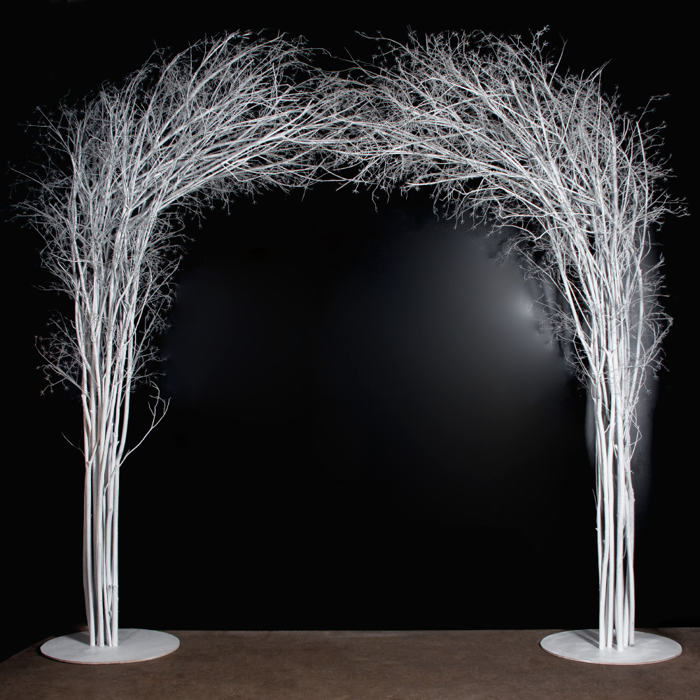 ДА09(з)(F) Декоративная искусственная арка с белыми ветками  350х280см_2