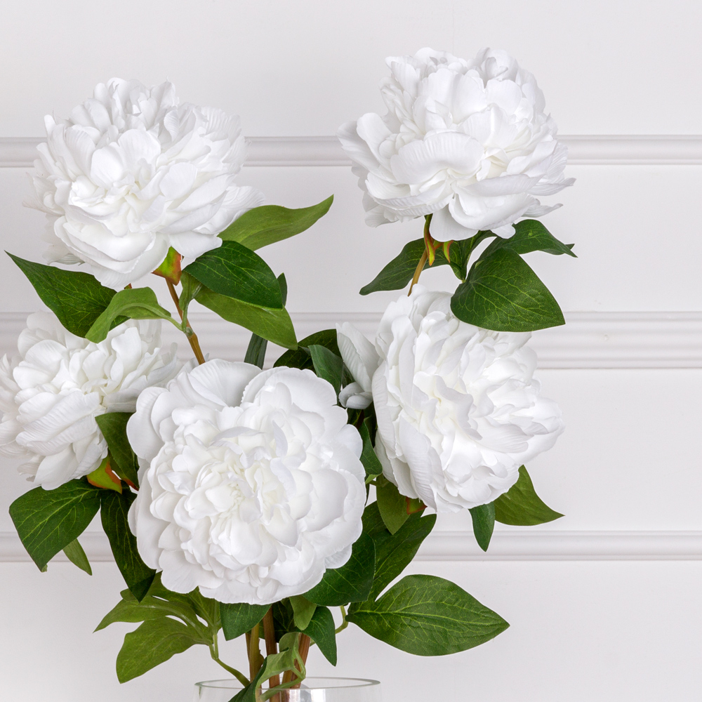 7141А/9120-22/23Р Пион искусственный 1 голова d13см, h64см, белый_1