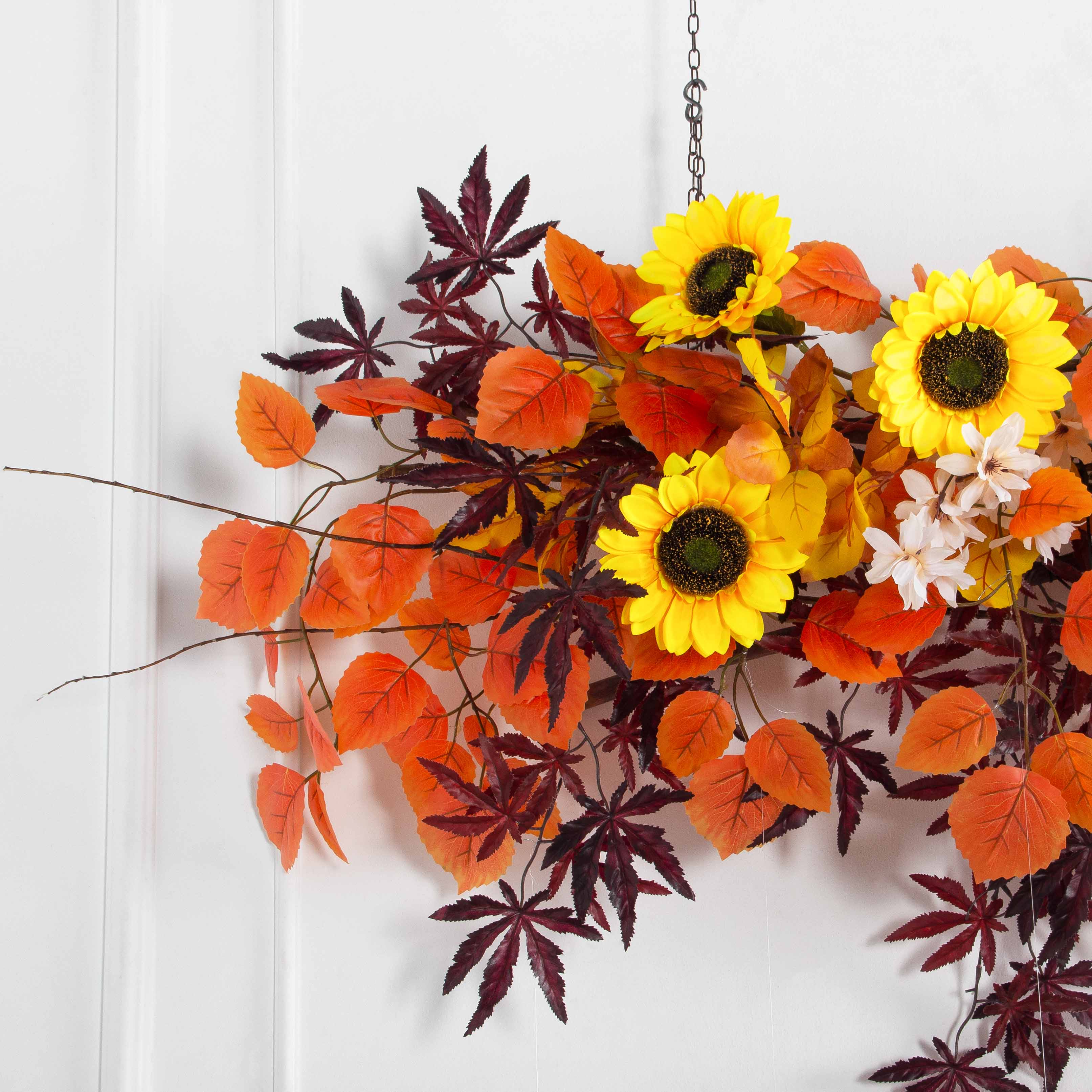 Л171(Пр)(F) Лиана искусственная с подсолнухами L100см_2