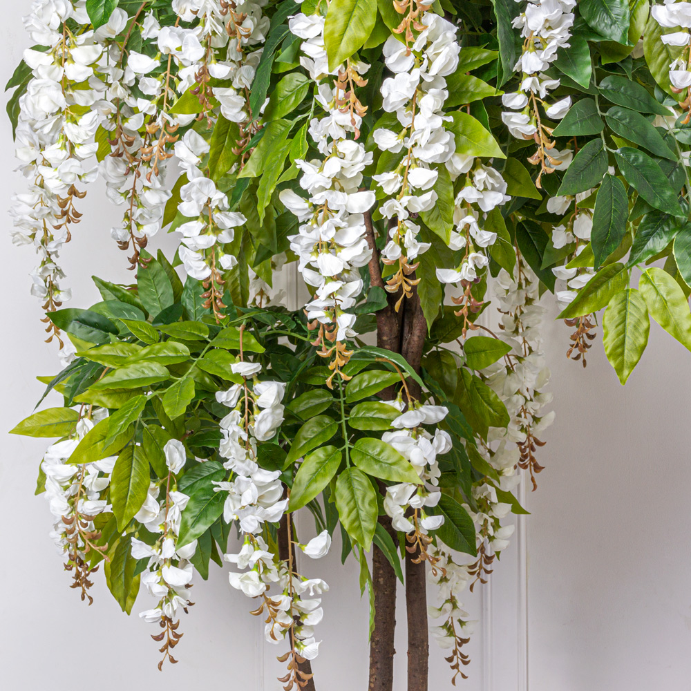 190/РН/424-1 Глициния (вистерия) искусственная h190см (латекс), белая_2