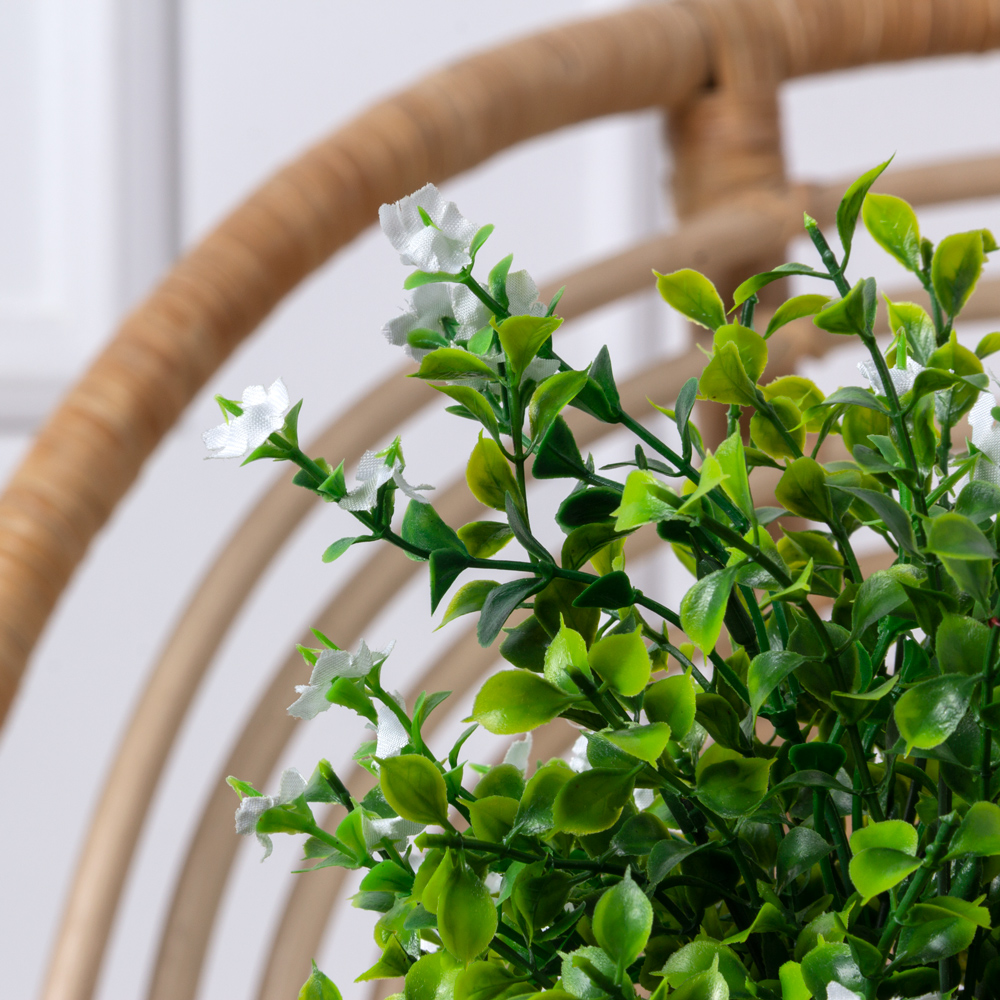 ЦС27/154/1(Пр) Самшит искусственный с гипсофилой в кашпо_1