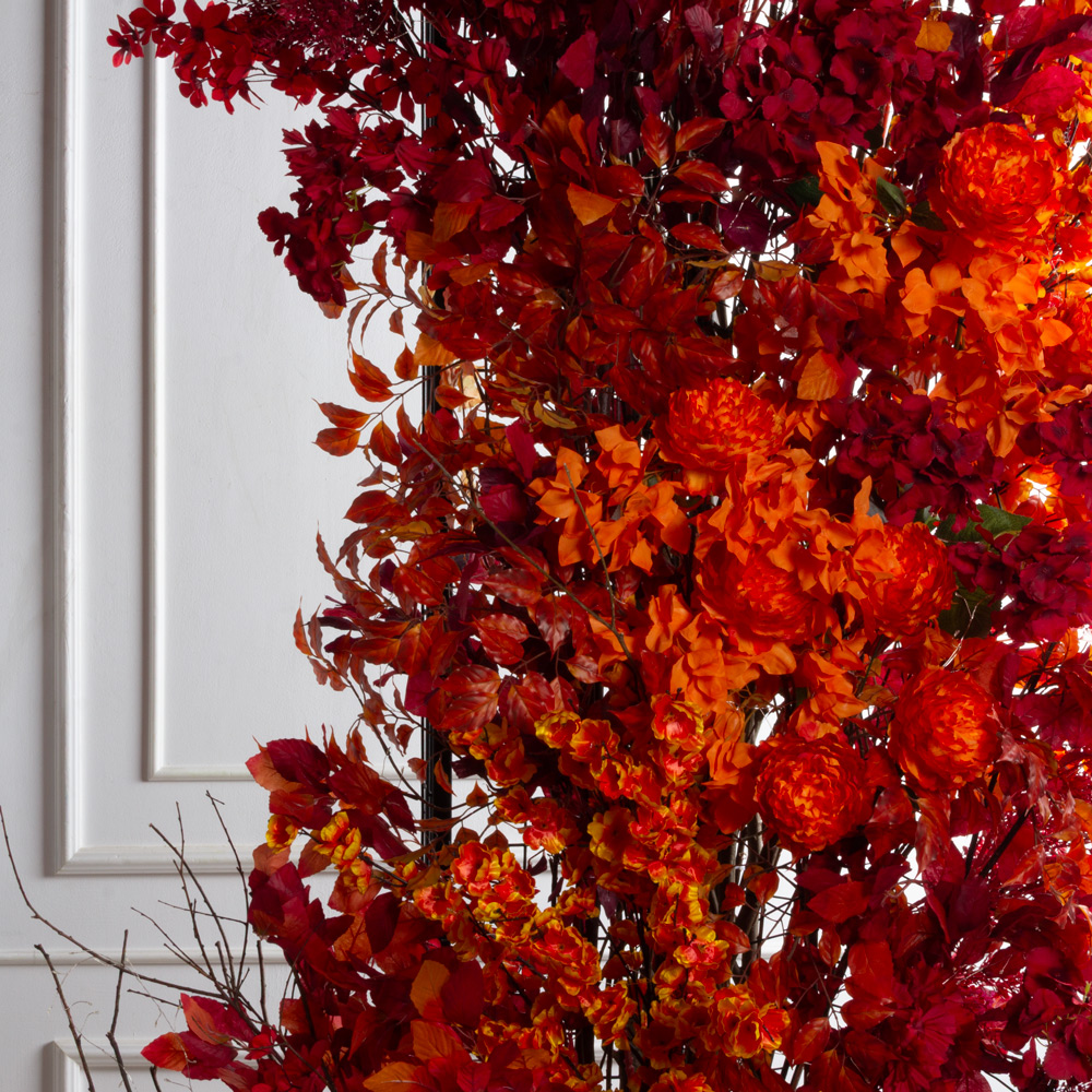 ДЛ175(F) Декор входной группы h310 см на прутьях,пристенный,красно-оранжевый_3