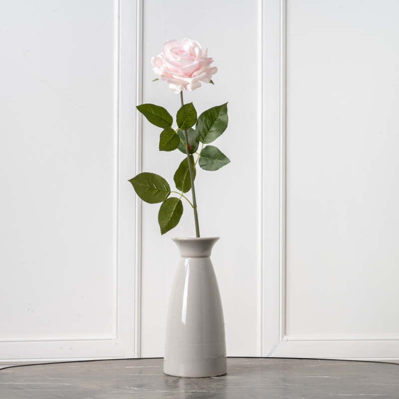 7141А/9149-03/1 Роза искусственная 1 голова, d12см, h74см (латекс), розовая (латекс)