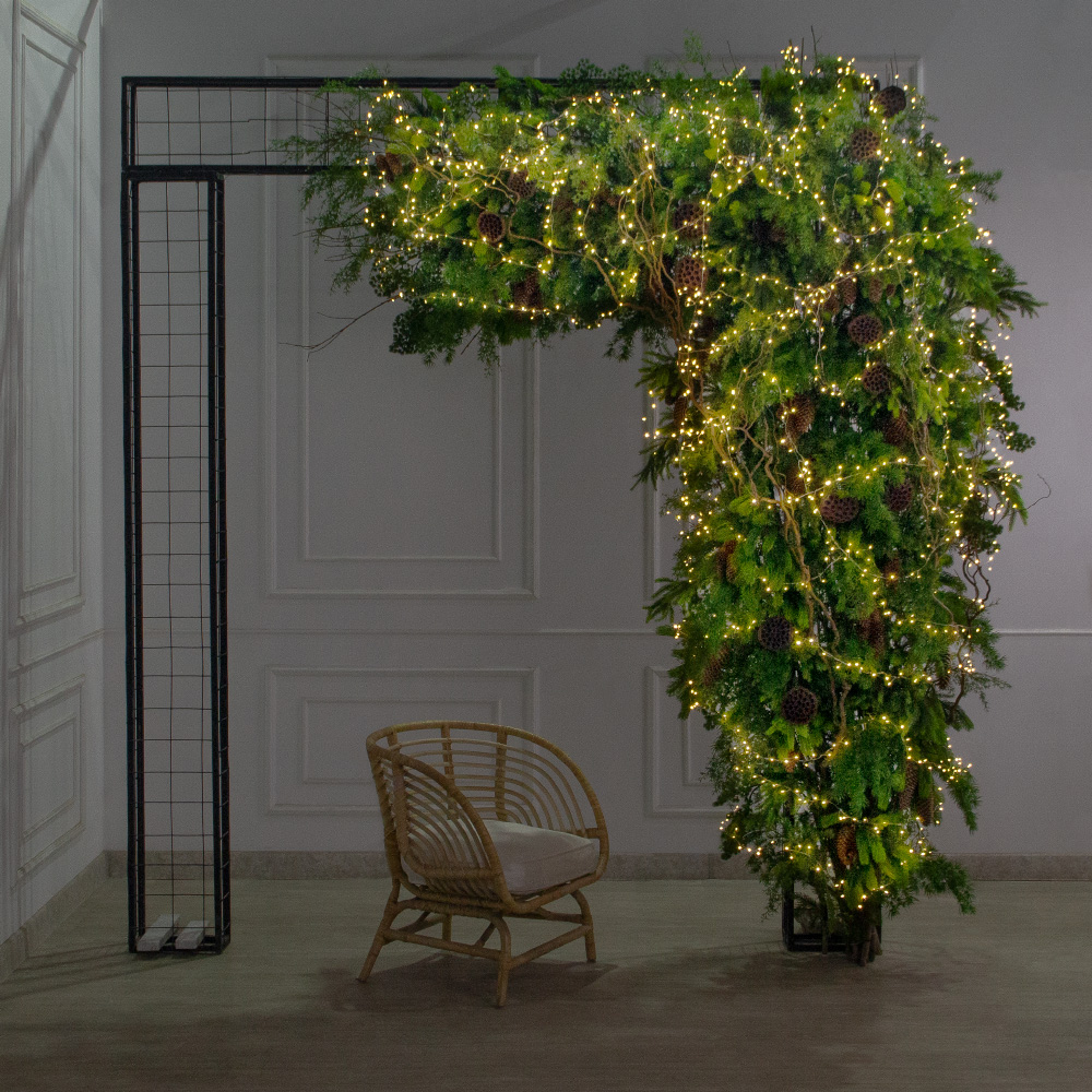 ДЛ184/СВ03т(Пр)(Fix)(F) Декор входной группы хвойный с декором h290см на прутьях,пристенный_4