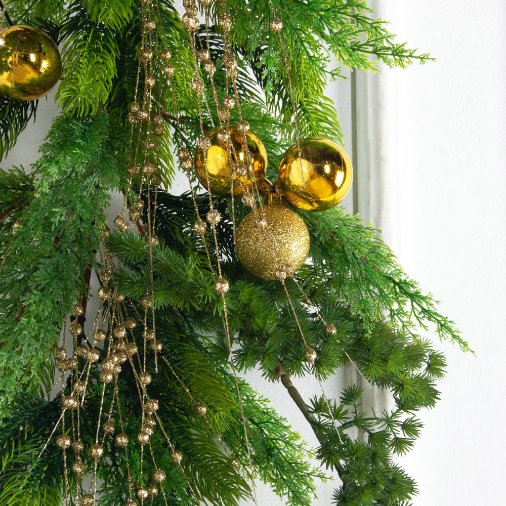 Л181(Пр)(F) Лиана искусственная НГ с золотым декором L100см_2