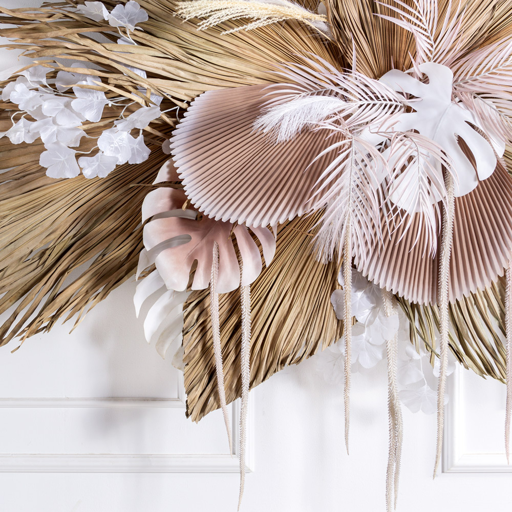 К358(F) Композиция искусственная настенная с сухоцветом 230*h130см_2