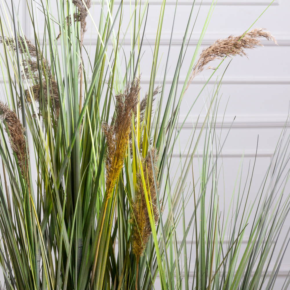 ВМ85(з)(Пр)(F) Композиция искусственная Трава Осока с камышом h120-150см на вставке 115х24х10см_4