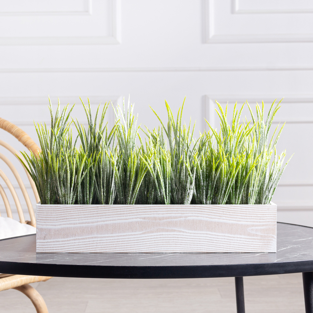 КНг66(F) Трава искусственная с глиттером НГ в ящике 40х9х8см_3